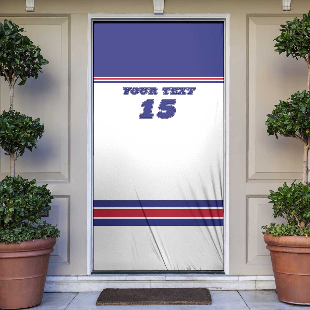 Custom USA Ice Hockey Door Cover Old Glory On Ice