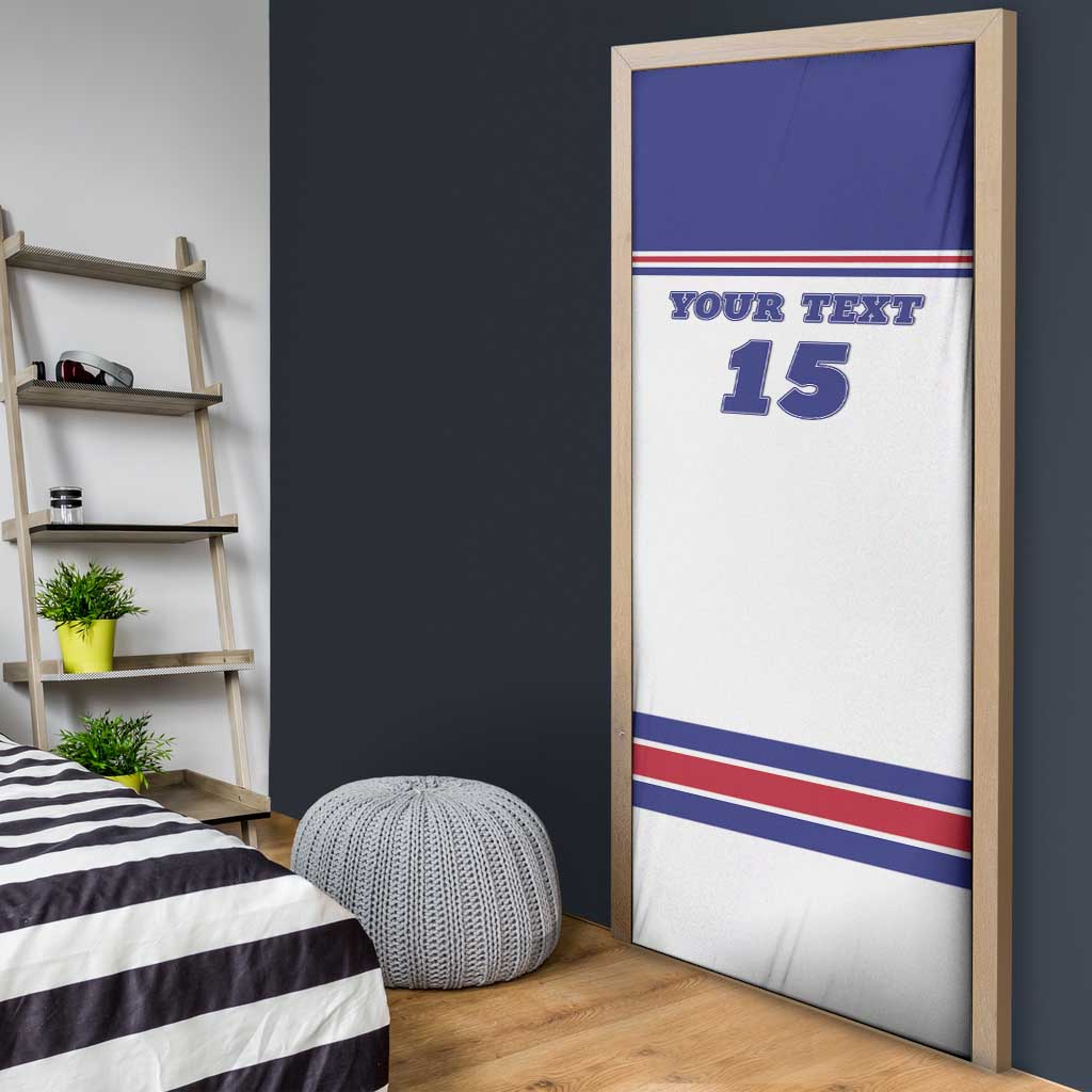 Custom USA Ice Hockey Door Cover Old Glory On Ice