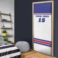 Custom USA Ice Hockey Door Cover Old Glory On Ice