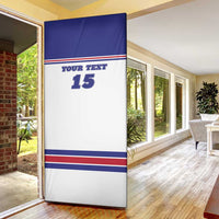 Custom USA Ice Hockey Door Cover Old Glory On Ice