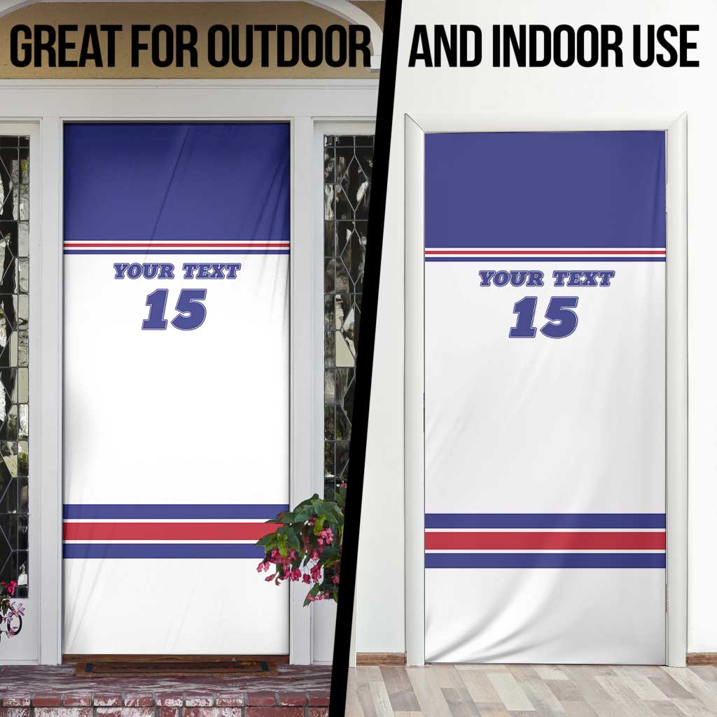 Custom USA Ice Hockey Door Cover Old Glory On Ice