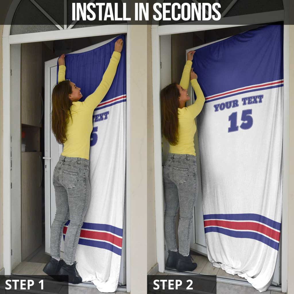 Custom USA Ice Hockey Door Cover Old Glory On Ice
