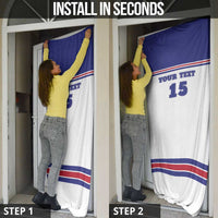 Custom USA Ice Hockey Door Cover Old Glory On Ice