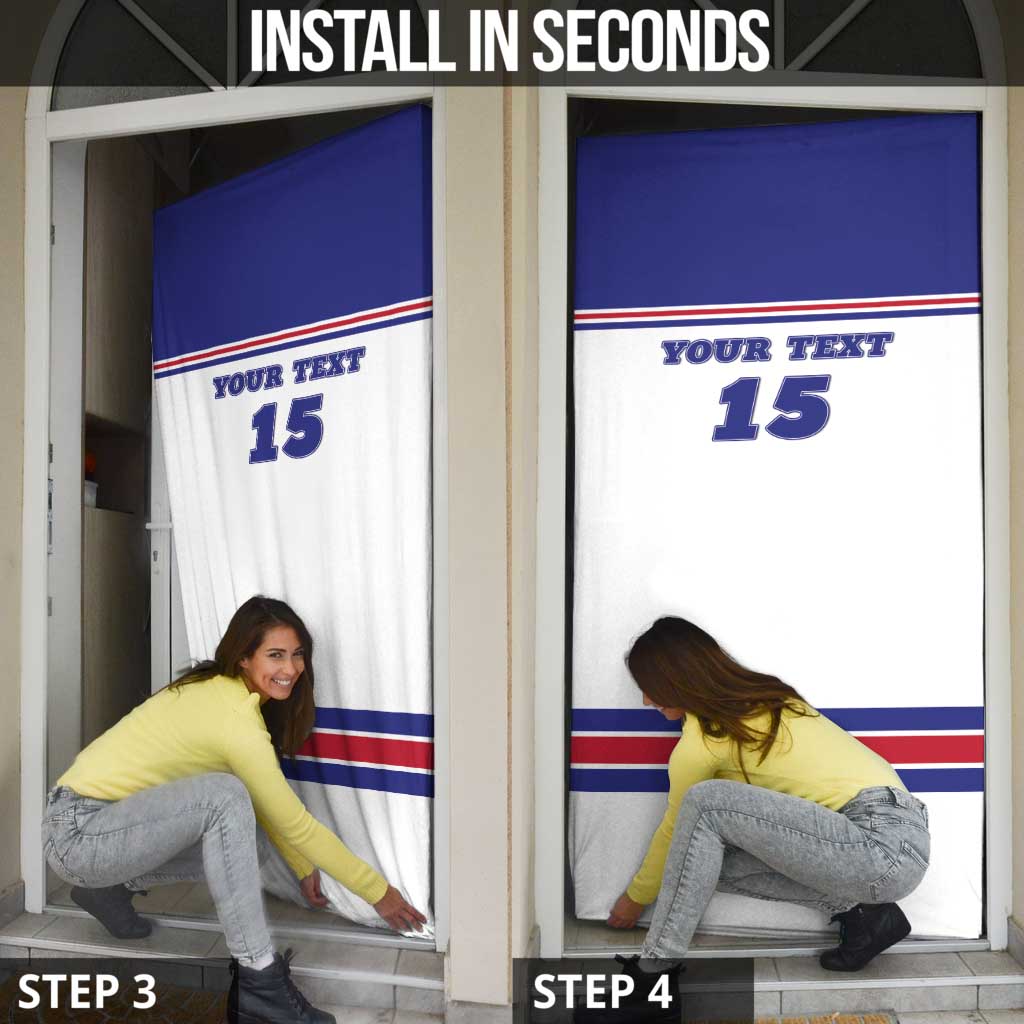 Custom USA Ice Hockey Door Cover Old Glory On Ice