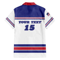 Custom USA Ice Hockey Hawaiian Shirt Old Glory On Ice