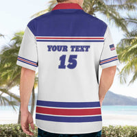 Custom USA Ice Hockey Hawaiian Shirt Old Glory On Ice