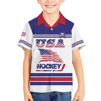 Custom USA Ice Hockey Hawaiian Shirt Old Glory On Ice