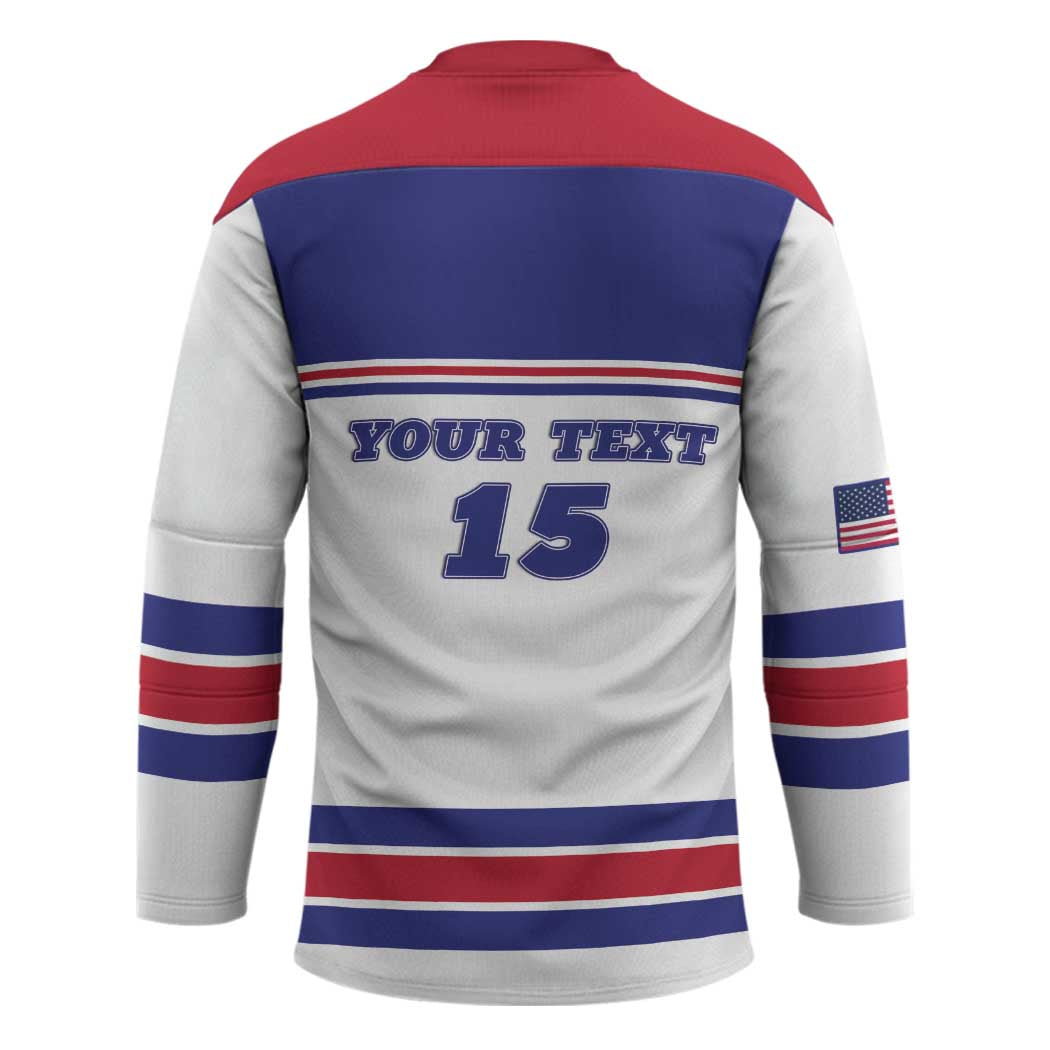 Custom USA Ice Hockey Hockey Jersey Old Glory On Ice