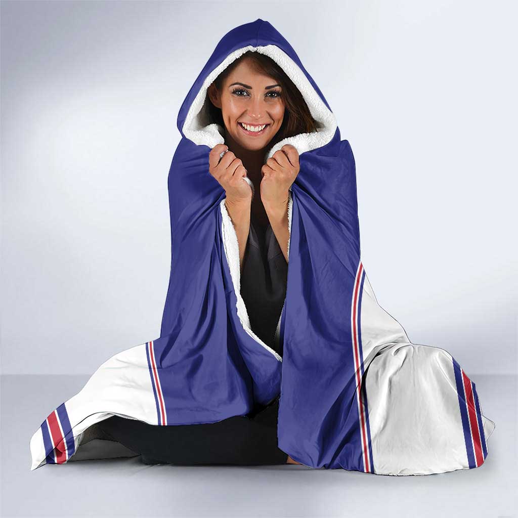 USA Ice Hockey Hooded Blanket Old Glory On Ice
