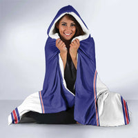 USA Ice Hockey Hooded Blanket Old Glory On Ice