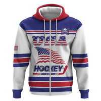 Custom USA Ice Hockey Hoodie Old Glory On Ice