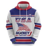 Custom USA Ice Hockey Hoodie Old Glory On Ice