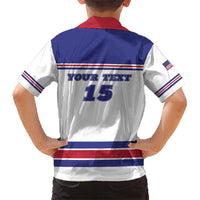 Custom USA Ice Hockey Kid Hawaiian Shirt Old Glory On Ice