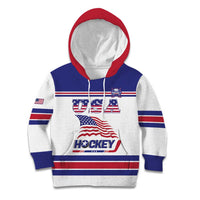 Custom USA Ice Hockey Kid Hoodie Old Glory On Ice