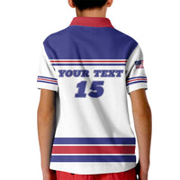 Custom USA Ice Hockey Kid Polo Shirt Old Glory On Ice