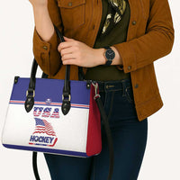 USA Ice Hockey Leather Bag Old Glory On Ice