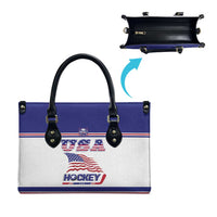 USA Ice Hockey Leather Bag Old Glory On Ice