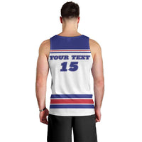 Custom USA Ice Hockey Men Tank Top Old Glory On Ice
