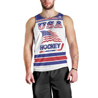 Custom USA Ice Hockey Men Tank Top Old Glory On Ice