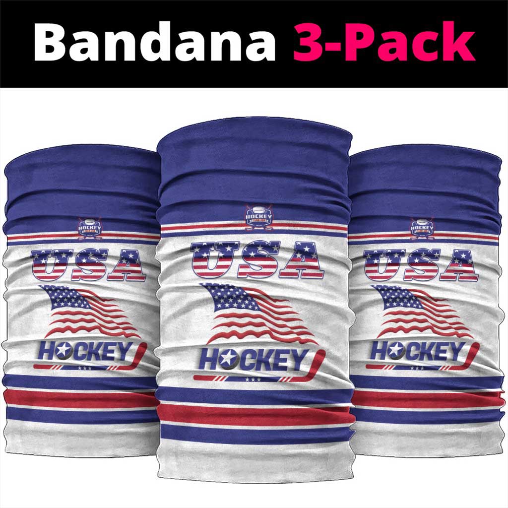 USA Ice Hockey Neck Gaiter Old Glory On Ice
