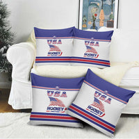 USA Ice Hockey Pillow Cover Old Glory On Ice