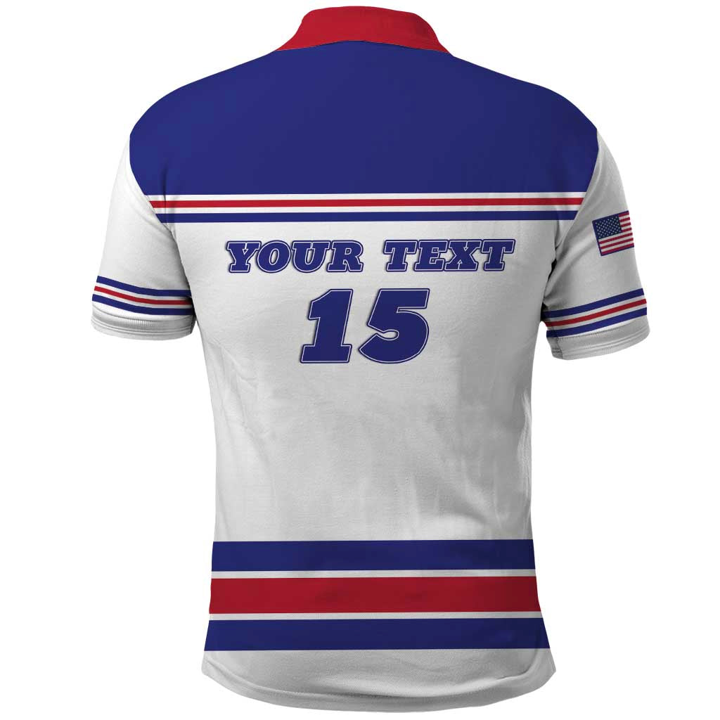 Custom USA Ice Hockey Polo Shirt Old Glory On Ice