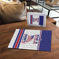 USA Ice Hockey Puzzle Old Glory On Ice