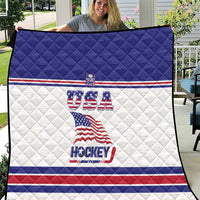 USA Ice Hockey Quilt Old Glory On Ice