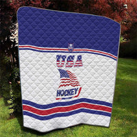 USA Ice Hockey Quilt Old Glory On Ice