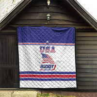 USA Ice Hockey Quilt Old Glory On Ice