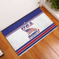 USA Ice Hockey Rubber Doormat Old Glory On Ice