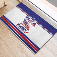 USA Ice Hockey Rubber Doormat Old Glory On Ice