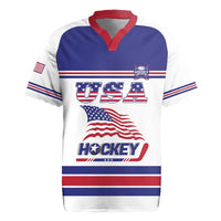 Custom USA Ice Hockey Rugby Jersey Old Glory On Ice