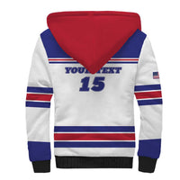 Custom USA Ice Hockey Sherpa Hoodie Old Glory On Ice