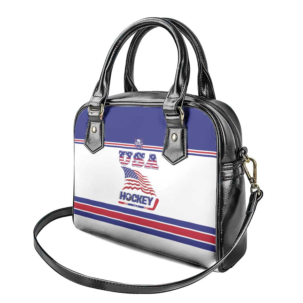 USA Ice Hockey Shoulder Handbag Old Glory On Ice