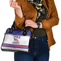 USA Ice Hockey Shoulder Handbag Old Glory On Ice