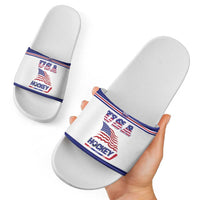 USA Ice Hockey Slide Sandals Old Glory On Ice