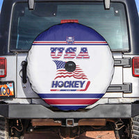 USA Ice Hockey Spare Tire Cover Old Glory On Ice