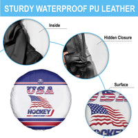 USA Ice Hockey Spare Tire Cover Old Glory On Ice