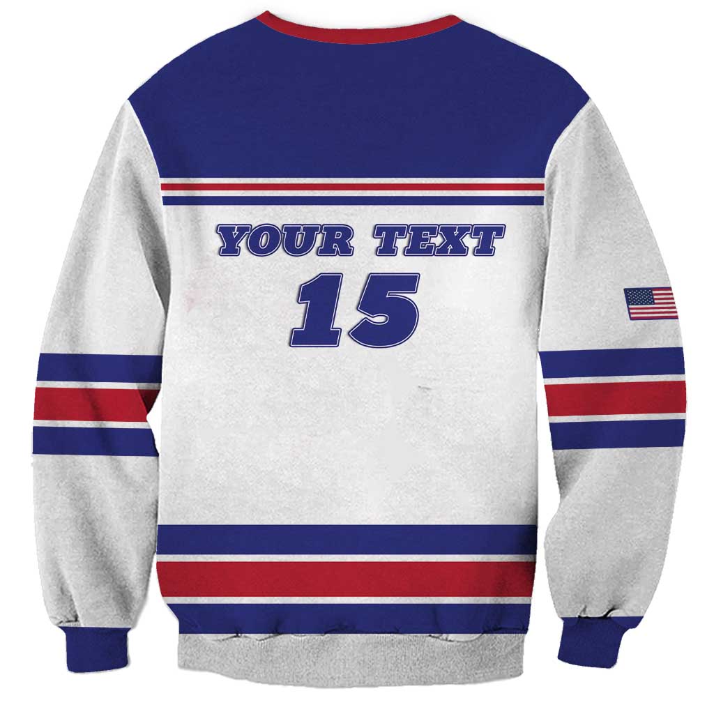 Custom USA Ice Hockey Sweatshirt Old Glory On Ice