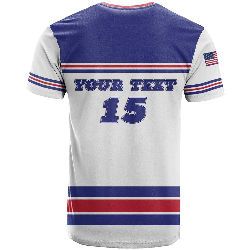 Custom USA Ice Hockey T Shirt Old Glory On Ice