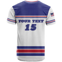 Custom USA Ice Hockey T Shirt Old Glory On Ice
