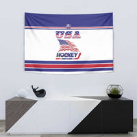 USA Ice Hockey Tapestry Old Glory On Ice