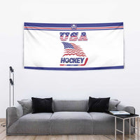 USA Ice Hockey Tapestry Old Glory On Ice