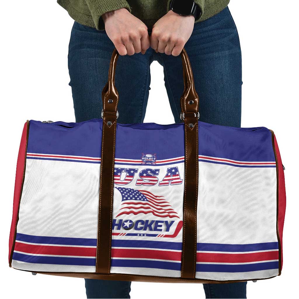 USA Ice Hockey Travel Bag Old Glory On Ice