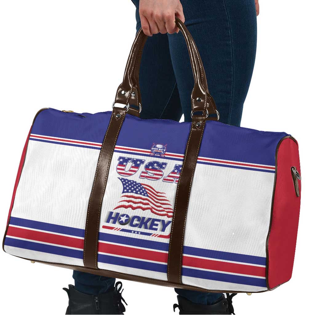 USA Ice Hockey Travel Bag Old Glory On Ice
