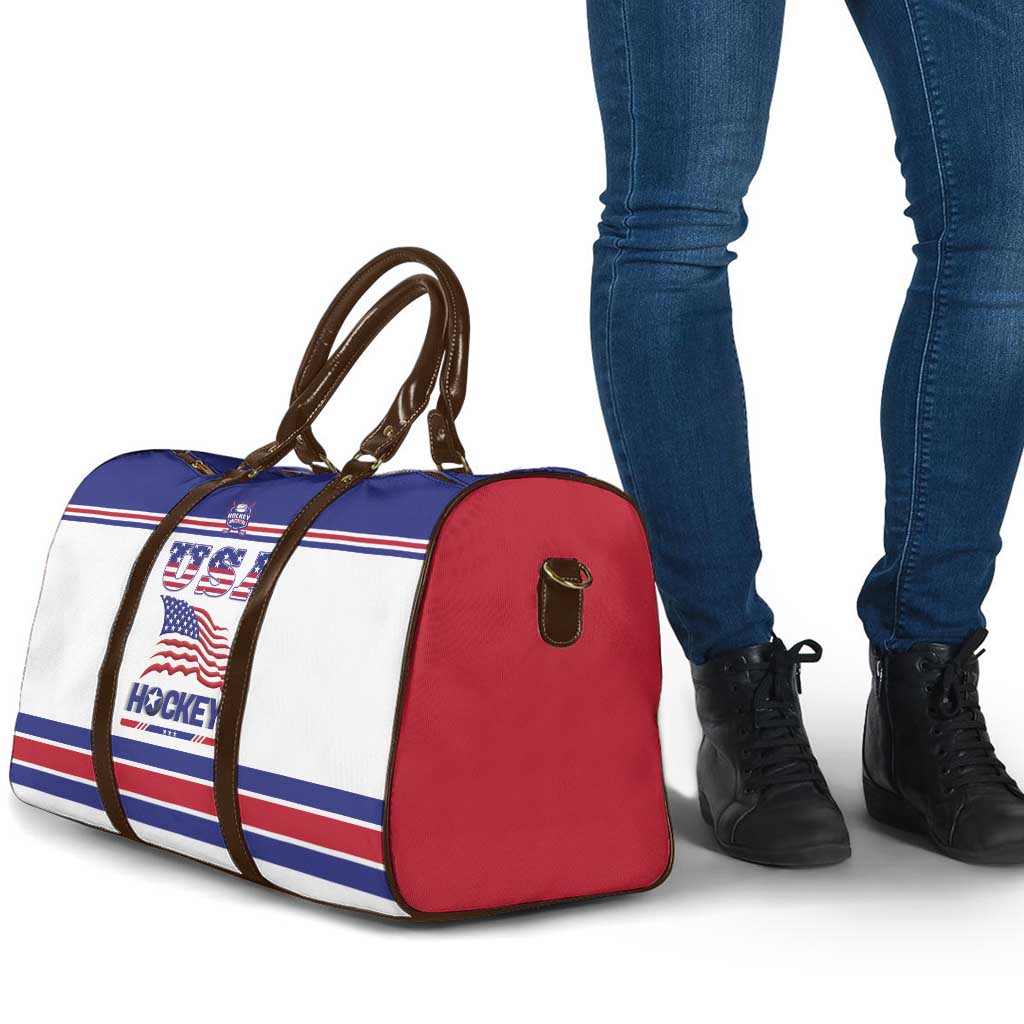 USA Ice Hockey Travel Bag Old Glory On Ice
