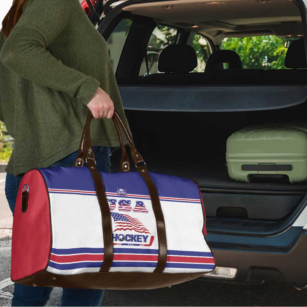 USA Ice Hockey Travel Bag Old Glory On Ice