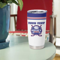 Custom USA Ice Hockey Tumbler Cup Old Glory On Ice