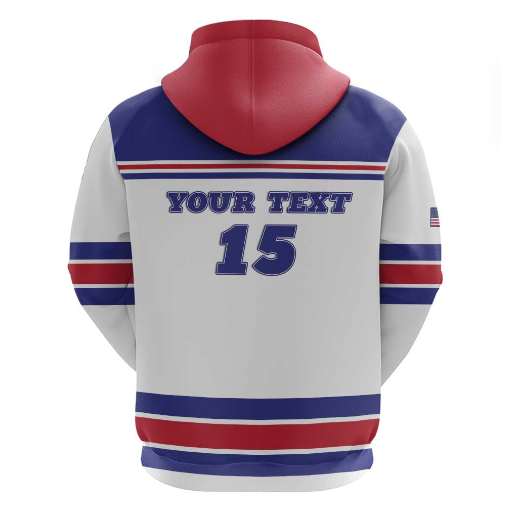 Custom USA Ice Hockey Zip Hoodie Old Glory On Ice